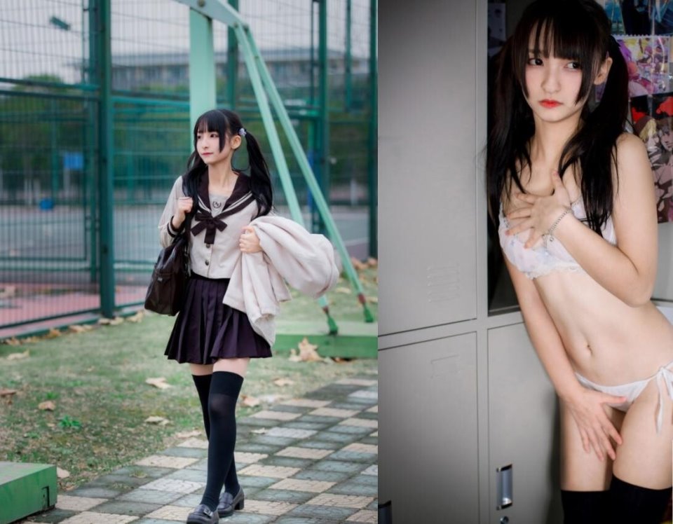 人气清纯露脸萌妹【神楽坂真冬】私拍,学生服捆绑-R18罕见露逼-福利岛