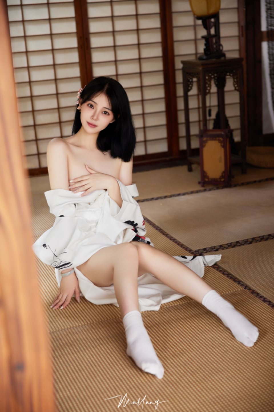 橘猫 – 和服水墨丹青套图 【38P91M】-福利岛