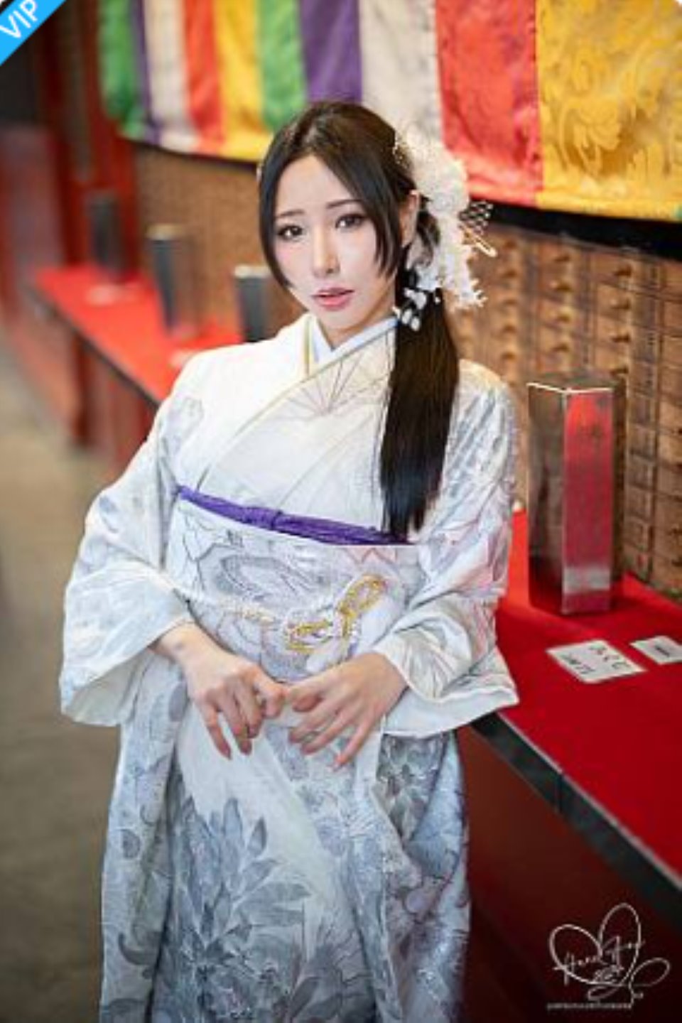 Hane Ame 雨波写真 – Original 2024 New year Silver Kimono-福利岛