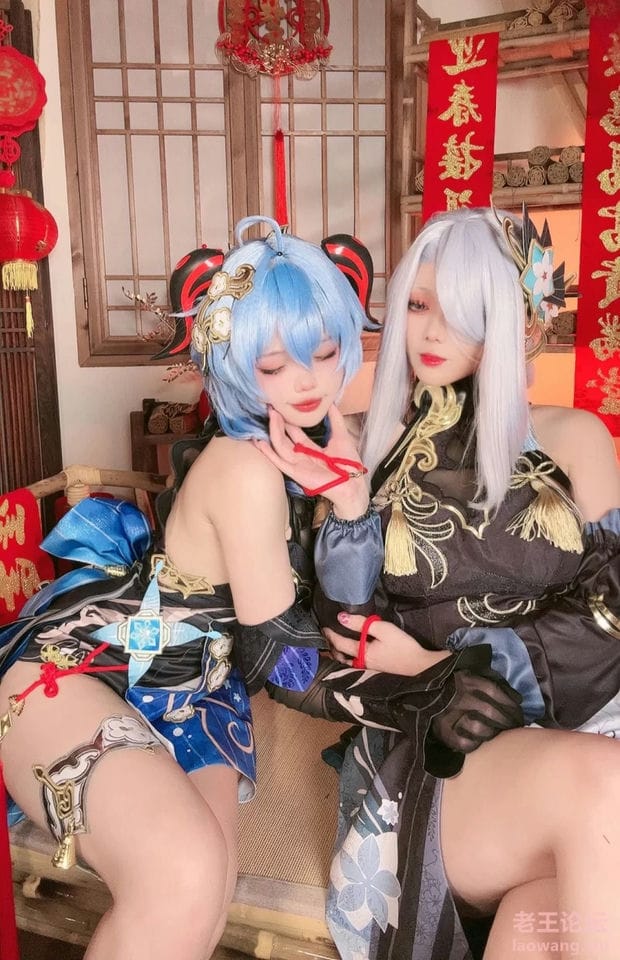 [国产coser] [转载搬运] 【cosplay-带视频】[小瑶幺幺X九言]原神新春—甘雨申鹤海灯节 [34P 8V+200M][百度盘]-福利岛