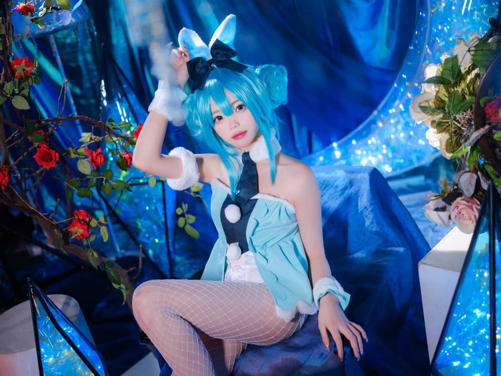黏黏团子兔 – MIKU初音未来兔女郎 [13P84M]-福利岛