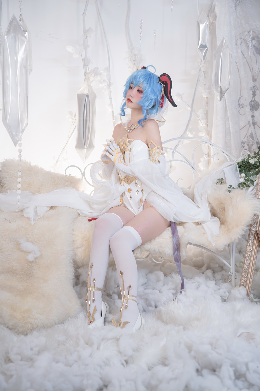 爆机少女喵小吉&一只云烧 – 最强冰雪组合(优菈 甘雨) [92P4V6.49 GB]-福利岛