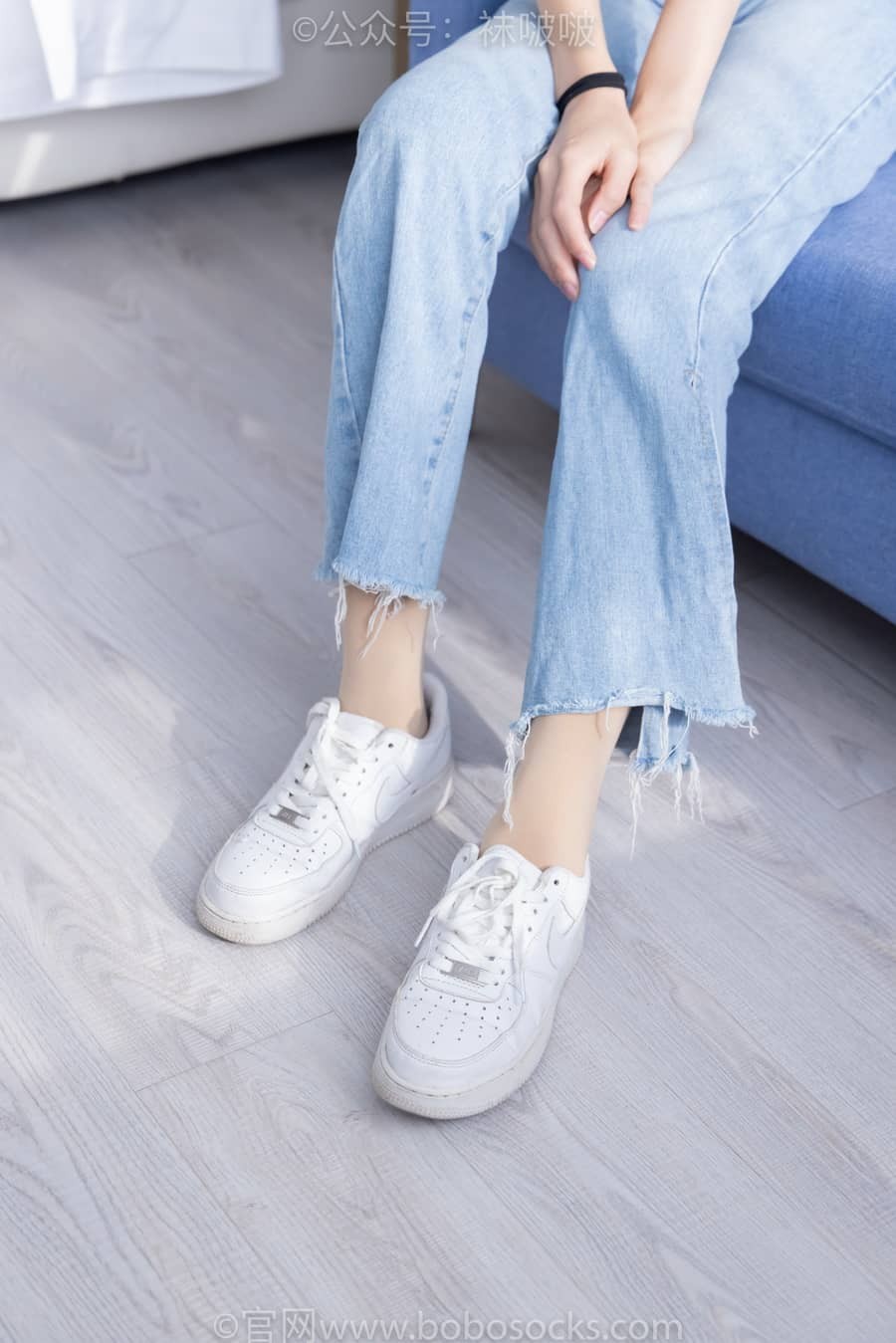[BoBoSocks袜啵啵] NO.034 瑶瑶-空军一号板鞋、特旧厚肉丝 [131P1V4.14G]-福利岛