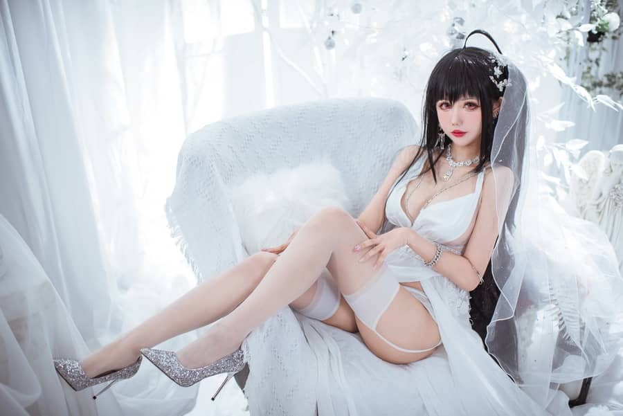 仙女月 – 大凤纯白婚纱 [30P]-福利岛