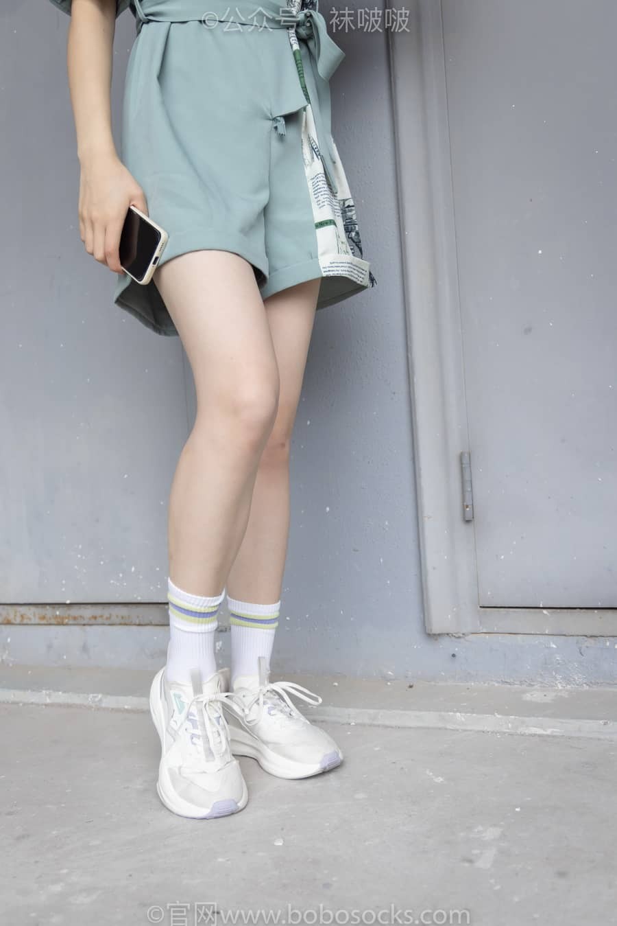 [BoBoSocks袜啵啵] NO.025 熊熊-安踏运动鞋、白色棉袜（踩脏）、裸足 [146P1V5.23G]-福利岛