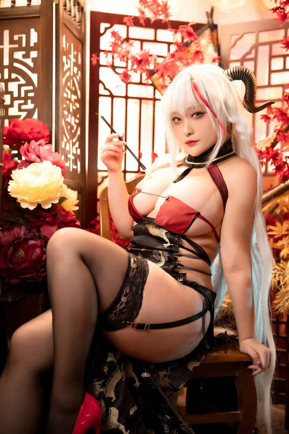乐摄图洛璃LoLiSAMA - 埃吉尔旗袍 金龙腾祥云 [65P865M]预览图