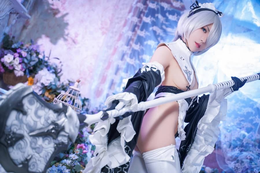 虎森森 – 2B女仆 [15P78M]-福利岛